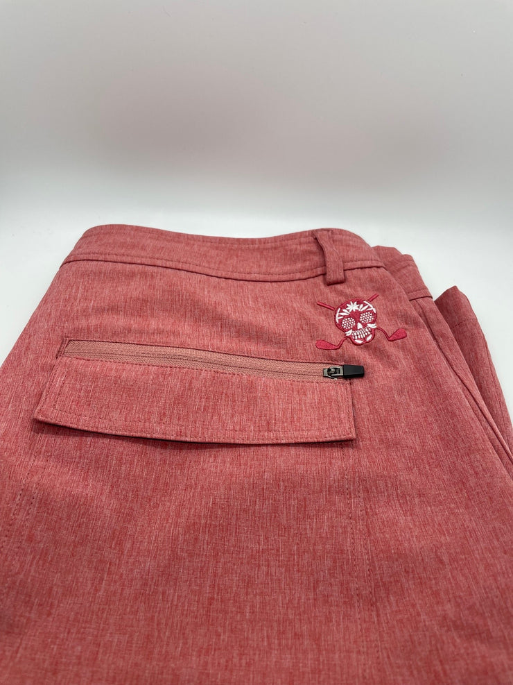 CHUCO GOLF Ruby Heather Red Shorts