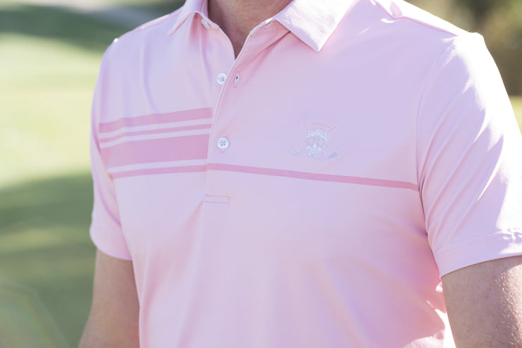 CHUCO GOLF - Pink Narrow Men's Golf Polo – Chuco Golf