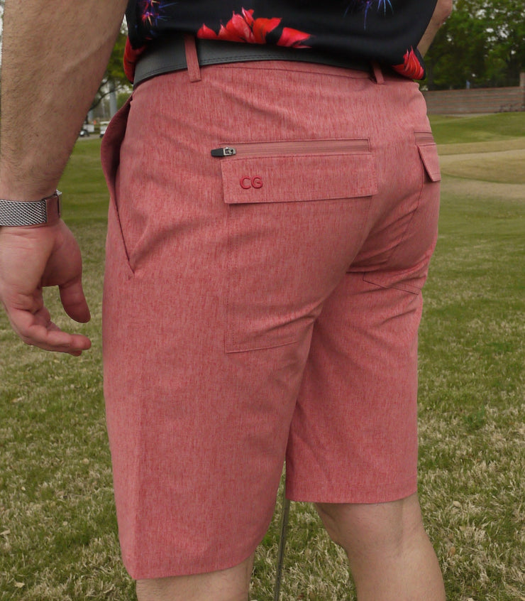 CHUCO GOLF Ruby Heather Red Shorts