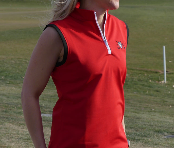 Chuco Golf Women's Sport - QrtZip CorVest- Red